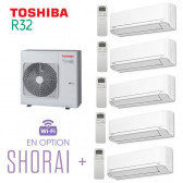 Toshiba SHORAI + 5-Split RAS-5M34U2AVG-E + 4 RAS-B07J2KVSG-E + 1 RAS-B16J2KVSG-E