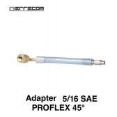 Adapateur flexible 5/15" avec vanne en métal "pro flex" 45º