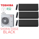 Toshiba SHORAI EDGE BLACK Tri-Split RAS-4M27U2AVG-E + 2 RAS-B10G3KVSGB-E + 1 RAS-B13G3KVSGB-E