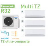 Panasonic Tri-split Mural TZ CU-3TZ52TBE + 2x CS-MTZ16WKE + 1x CS-TZ35WKEW R32