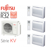 Fujitsu Tri-Split Mural AOY80M4-KB + 2 AGY25MI-KV + 1 AGY35MI-KV