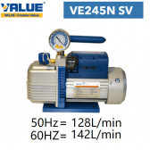 Pompe à vide double étage avec vacuomètre VE245N SV