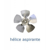 Hélice aluminium 350 mm - 23º - aspirante 