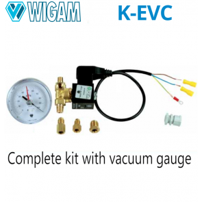 Kit complet K-EVC d'éléctrovanne, vacuomètre et connecteur électrique