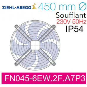 Ventilateur h&eacute;lico&iuml;de FN045-6EW.2F.A7P3 de Ziehl-Abegg