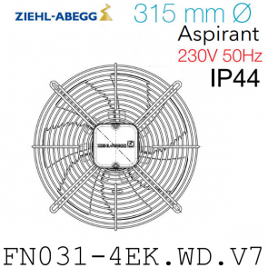Ventilateur h&eacute;lico&iuml;de FN031-4EK.WD.V7 de Ziehl-Abegg