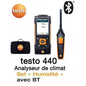 Testo 440 - Anémomètre multifonctions + Set « Humidité » avec BT