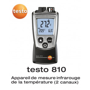 Testo 810 - Thermomètre 2 canaux pour température ambiante et IR