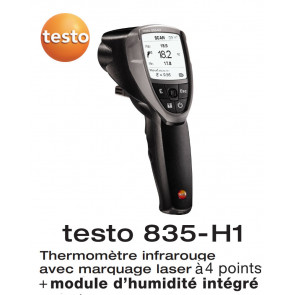 Testo 835-H1 - Thermomètre infrarouge avec marquage laser 4 points et module d’humidité intégré