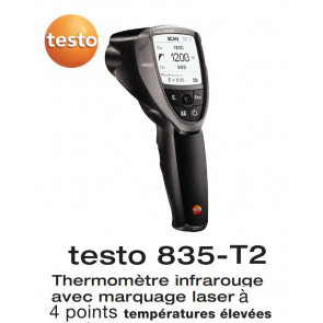Testo 835-T2 - Thermomètre infrarouge pour température élevée - marquage laser 4 points 