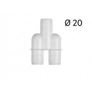 Raccord "Y" pour Tube d'&eacute;vacuation de condensats &Oslash; 20 mm
