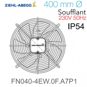 Ventilateur hélicoïde  FN040-4EW.0F.A7P1 de Ziehl-Abegg