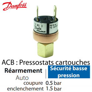 Pressostat Cartouche ACB-2UA520W - 061F7520 Danfoss 