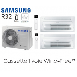Samsung Cassette 1 voie Wind-Free Bi-Split AJ050TXJ2KG + 2 AJ026TN1DKG