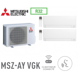 Mitsubishi Bi-split Mural Compact MXZ-2F53VF + 1 MSZ-AY25VGK + 1 MSZ-AY35VGK - R32