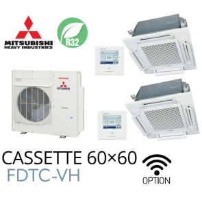 MHI Bi-split Cassete 60 x 60 cm SCM100ZS-W + 2 FDTC50VH