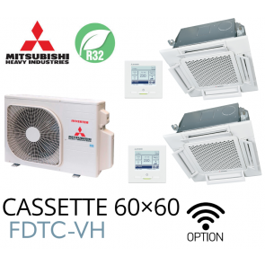 MHI Bi-split Cassete 60 x 60 cm SCM50ZS-W + 2 FDTC25VH