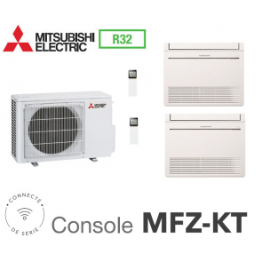 Mitsubishi Bi-split Console Inverter MXZ-2F53VF + 2 MFZ-KT25VGK