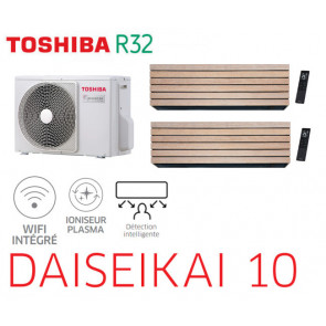 Toshiba Daiseikai 10 Wood Bi-Split RAS-2M18G3AVG-E + 2 RAS-B10S4KVDG-E