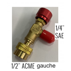 Robinet 1/2”ACME gauche x 1/4” SAE M