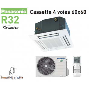 Panasonic Cassette 4 voies 60x60 Inverter KIT-Z35-UB4 R32