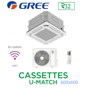 GREE Cassete U-MATCH 600x600 UM CST 12 R32