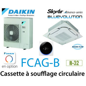 Daikin Cassette 8 voies «Round Flow» Advance FCAG100B monophasé