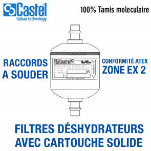 Filtre deshydrateur Castel  4303EX/2S - Raccordement 1/4" ODS