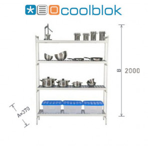 Coolblok Modulares Regalsystem - 370 mm X 2000 mm Höhe