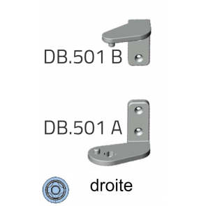 Supports pour porte droite compatible avec charnière à pivot à axe étoile