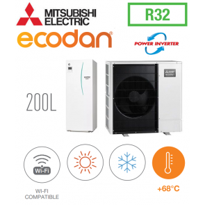 Ecodan REVERSIBLE SPLIT HYDROBOX POWER INVERTER DUO 200L ERST20F-VM2E + PUZ-SWM140VAA