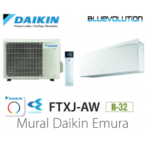 Daikin EMURA 3 FTXJ20AW - R-32 - WIFI inclus