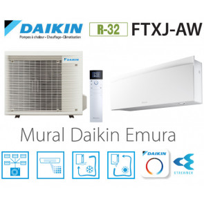 Daikin EMURA FTXJ20AW - R-32 - WIFI inclus