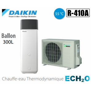 Chauffe-eau thermodynamique Daikin ECH2O ERWQ02AV3 + EKHHP300A2V3