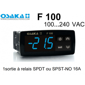 Thermostat numérique F 100 Bleu de Osaka en 100...240 VAC