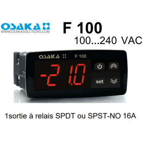 Thermostat numérique F 100 Red de Osaka en 100...240 VAC