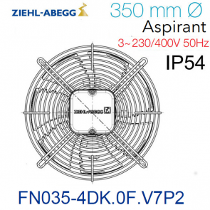 Ventilateur hélicoïde FN035-4DK.0F.V7P2 de Ziehl-Abegg