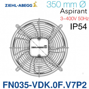 Ventilateur hélicoïde FN035-VDK.0F.V7P2 de Ziehl-Abegg