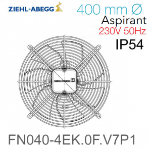 Ventilateur hélicoïde FN040-4EK.0F.V7P1 de Ziehl-Abegg