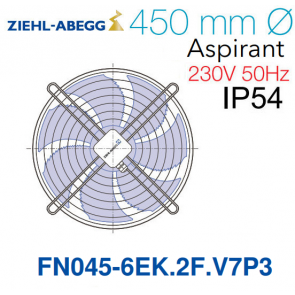 Ventilateur hélicoïde FN045-6EK.2F.V7P3 de Ziehl-Abegg