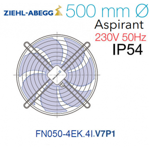 Ventilateur hélicoïde FN050-4EK.4I.V7P1 de Ziehl-Abegg