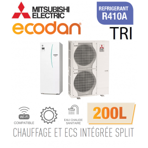 Ecodan duo 16 CHAUFFAGE SEUL + ECS 200L EHST20C-VM2D + PUHZ-SW120YHA