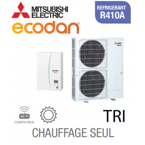 Ecodan CHAUFFAGE SEUL SPLIT HYDROBOX R410A EHSE-YM9ED + PUHZ-SW160YKA triphas&eacute;