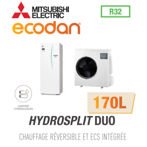 Ecodan Réversible HYDROSPLIT DUO 170L R32 ERPT17X-VM2D + PUZ-WM50VHA