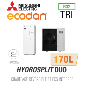 Ecodan Réversible HYDROSPLIT DUO 170L R32 ERPT17X-VM2D + PUZ-WM85YAA