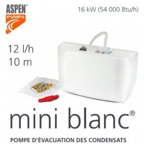 Pompe d'évacuation des condensats Mini Blanc de "Aspen Pumps"