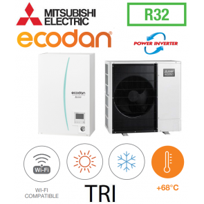 Ecodan REVERSIBLE SPLIT HYDROBOX POWER INVERTER ERSF-VM2E + PUZ-SWM140YAA triphas&eacute;