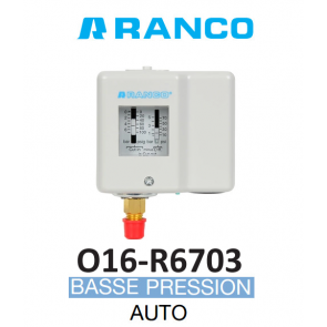 Pressostat simple automatique BP O16-R6703 Ranco 