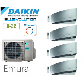 Daikin Emura Quadrisplit 4MXM80A + 3 FTXJ20AS + 1 FTXJ35AS - R32
