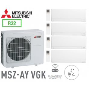 Mitsubishi Quadri-split Mural Compact MXZ-5F102VF + 2 MSZ-AY15VGK + 1 MSZ-AY25VGK + 1 MSZ-AY50VGK - R32